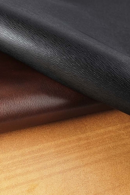 Klassisches schwarzes Fishbone-Muster-Silikon-ledernes Gewebe für Gurt-Gepäck