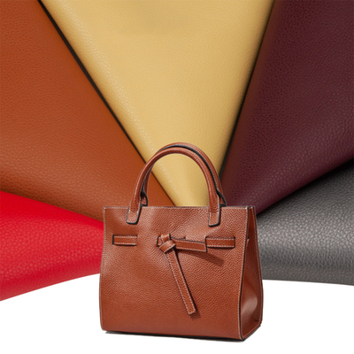 Brown 0.9mm prägte Kunstleder-Chemiefasergewebe PVC mit Leder überziehen für Taschen