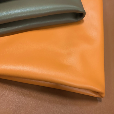 Kein Leder Fade Apparel Leather Fabric Olive-Grün-Leuchtorange-PUs Microfiber